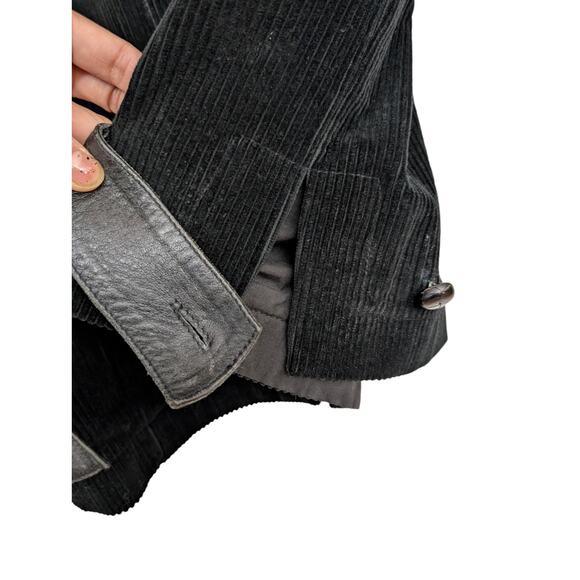 Vintage 1980s Claude Montana Corduory and Leather Bomber Jacket - Picture 11 of 16